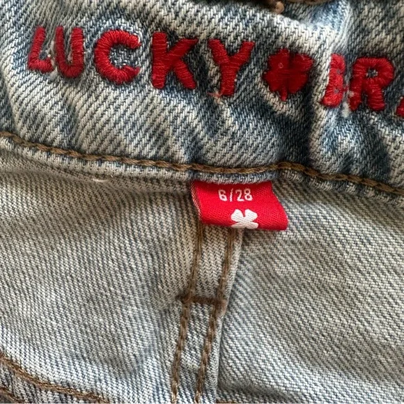 Lucky Brand 90s Midi size 6 Light Blue Jean Shorts classic - Picture 4 of 7
